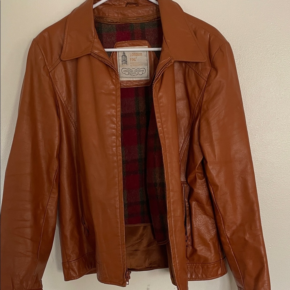 London Fog Women's Tan Leather Jacket